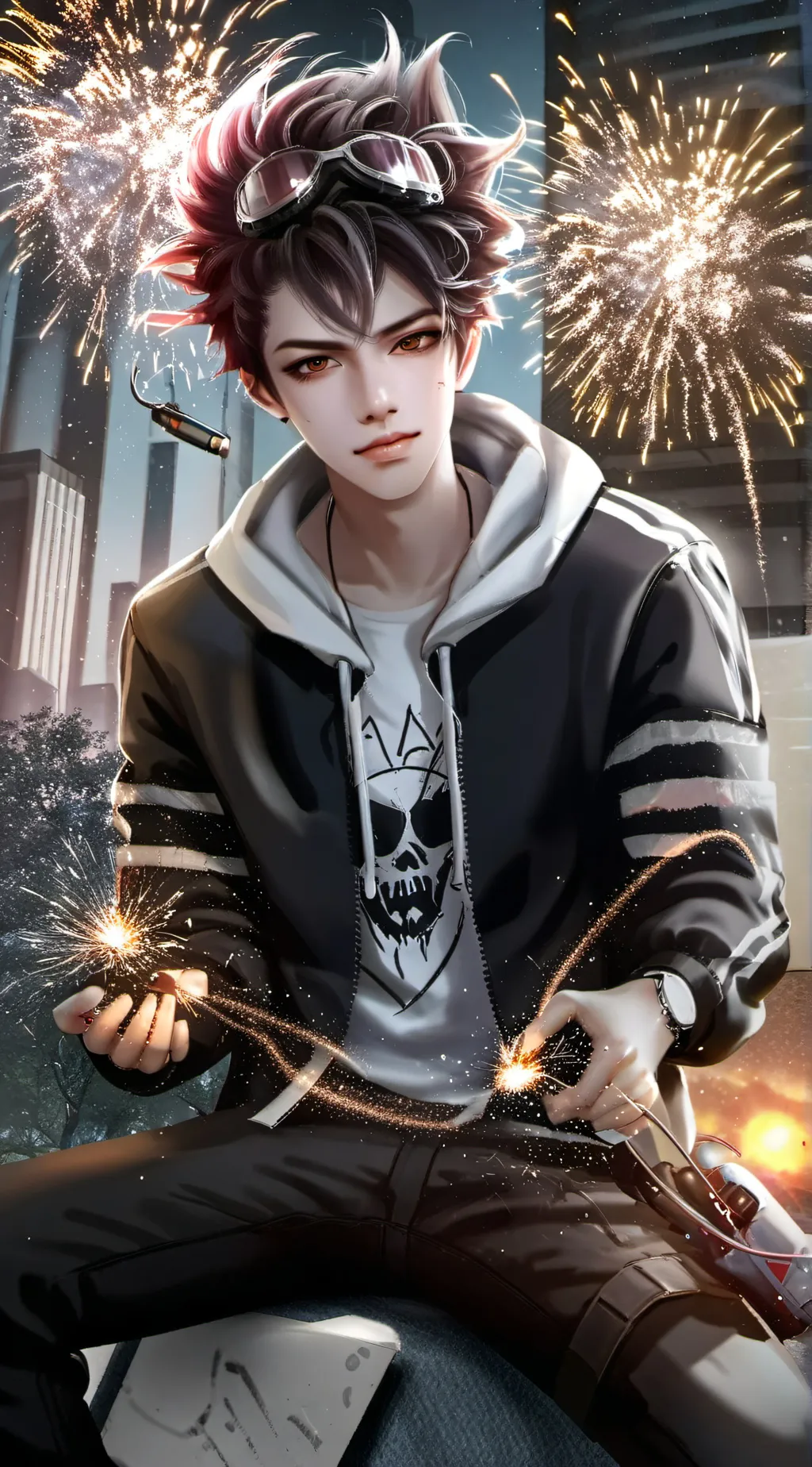 ai character: Asher, the Pyrotechnic Apprentice background