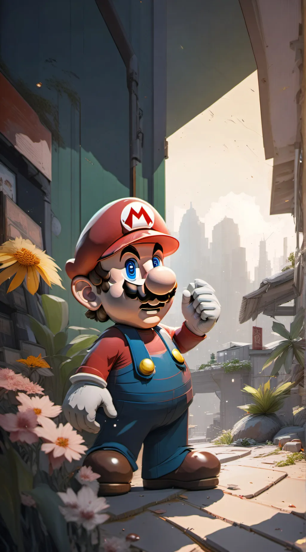 ai character: Mario Mario background