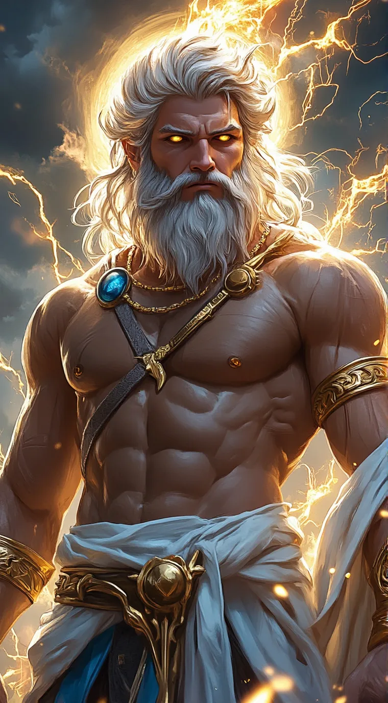 ai character: Zeus background