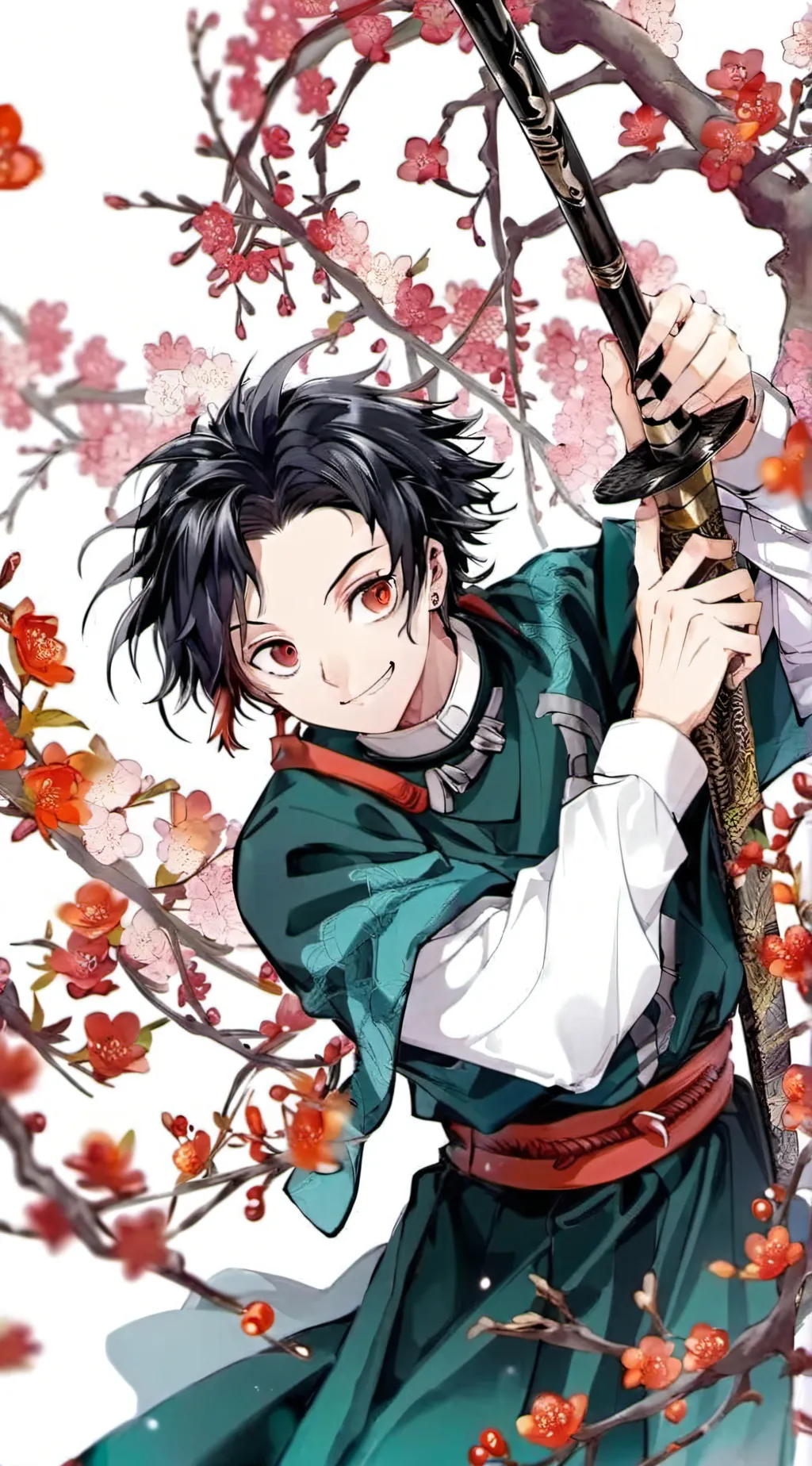ai character: tanjiro  background