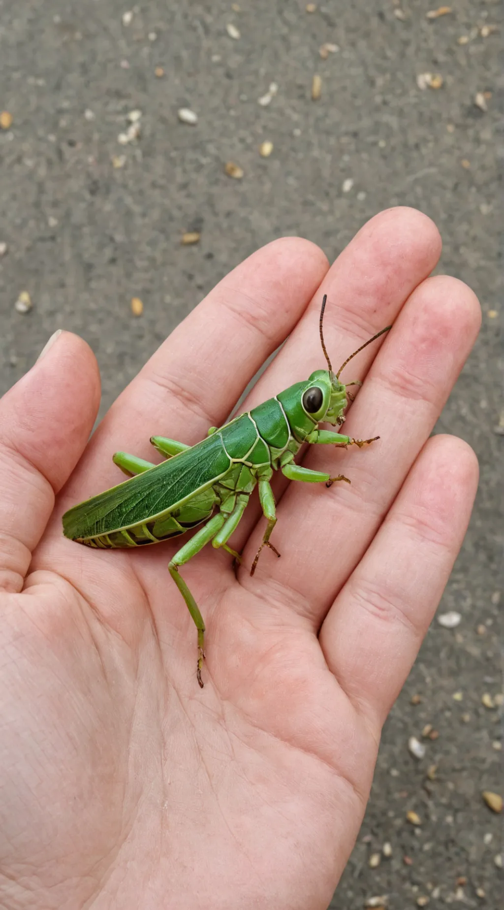 ai character: grasshopper  background