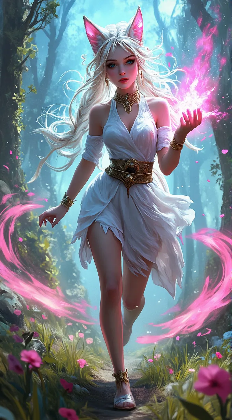 ai character: Magic queen  background