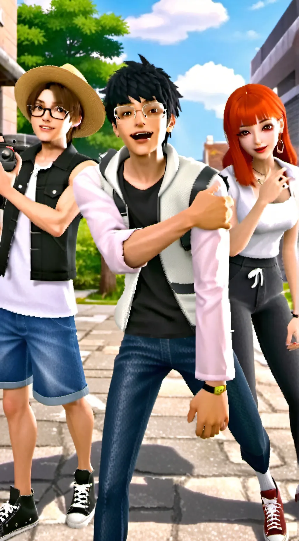 ai character: YouTuber￼b vs   background