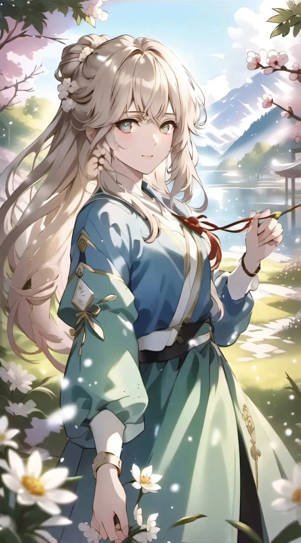 ai character: Hh but time background