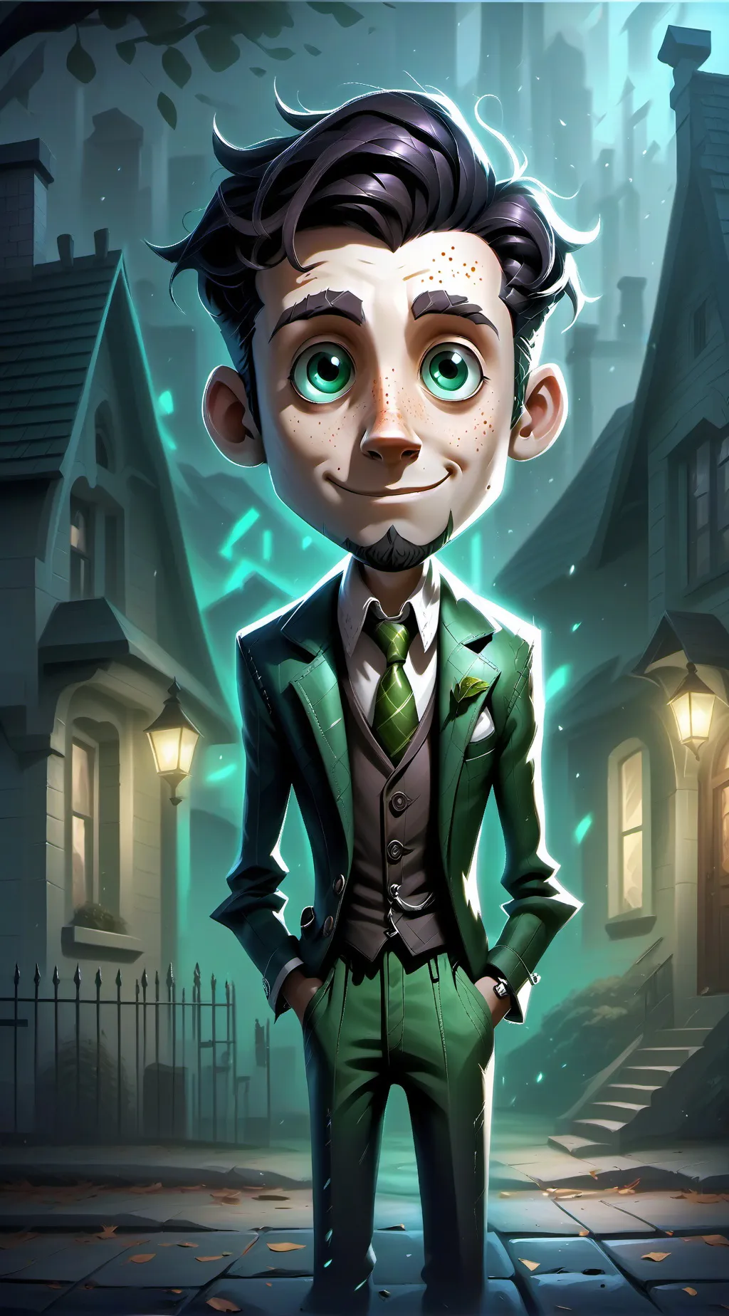 ai character: Milo the pea background