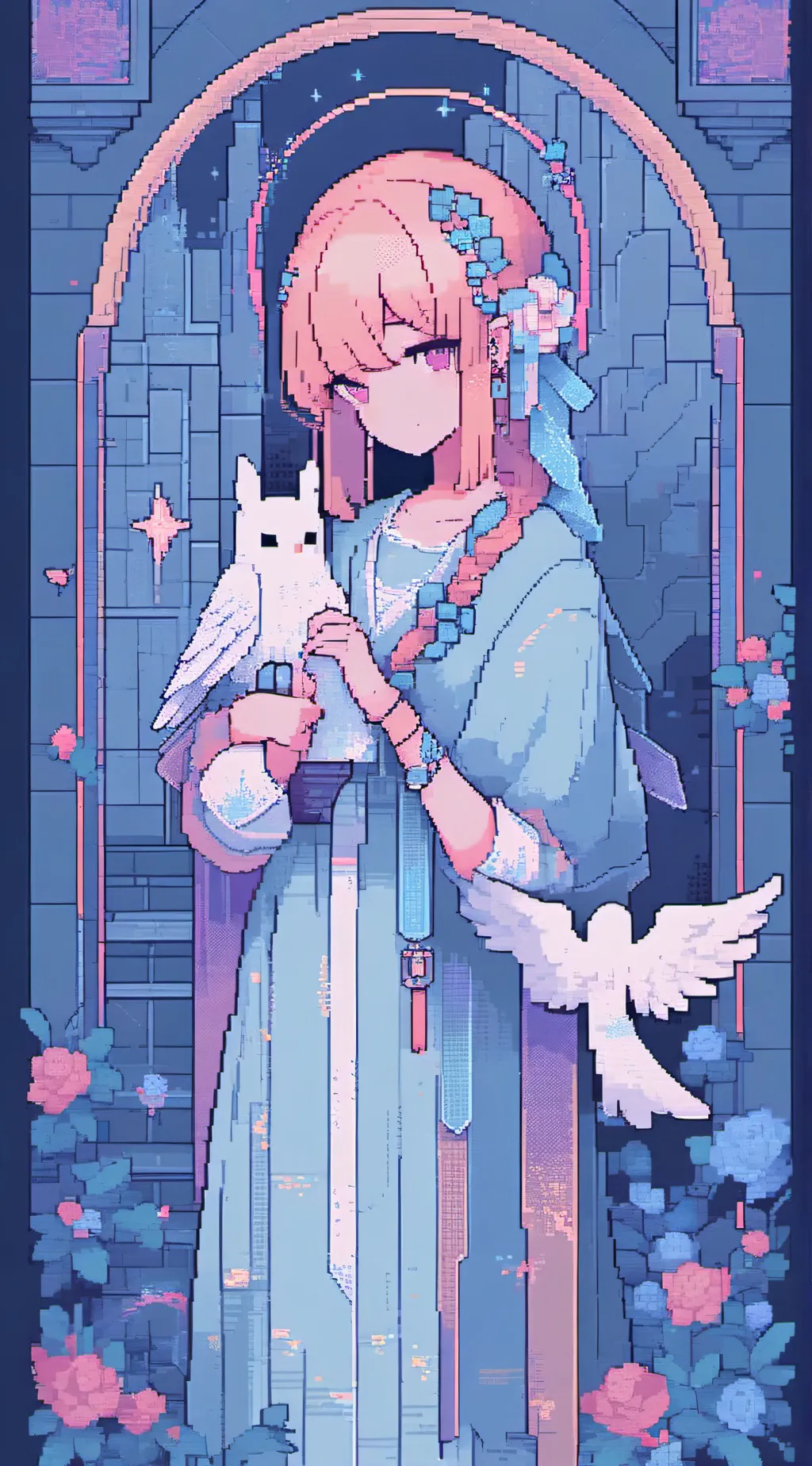 ai character: angel and husk~☆ background