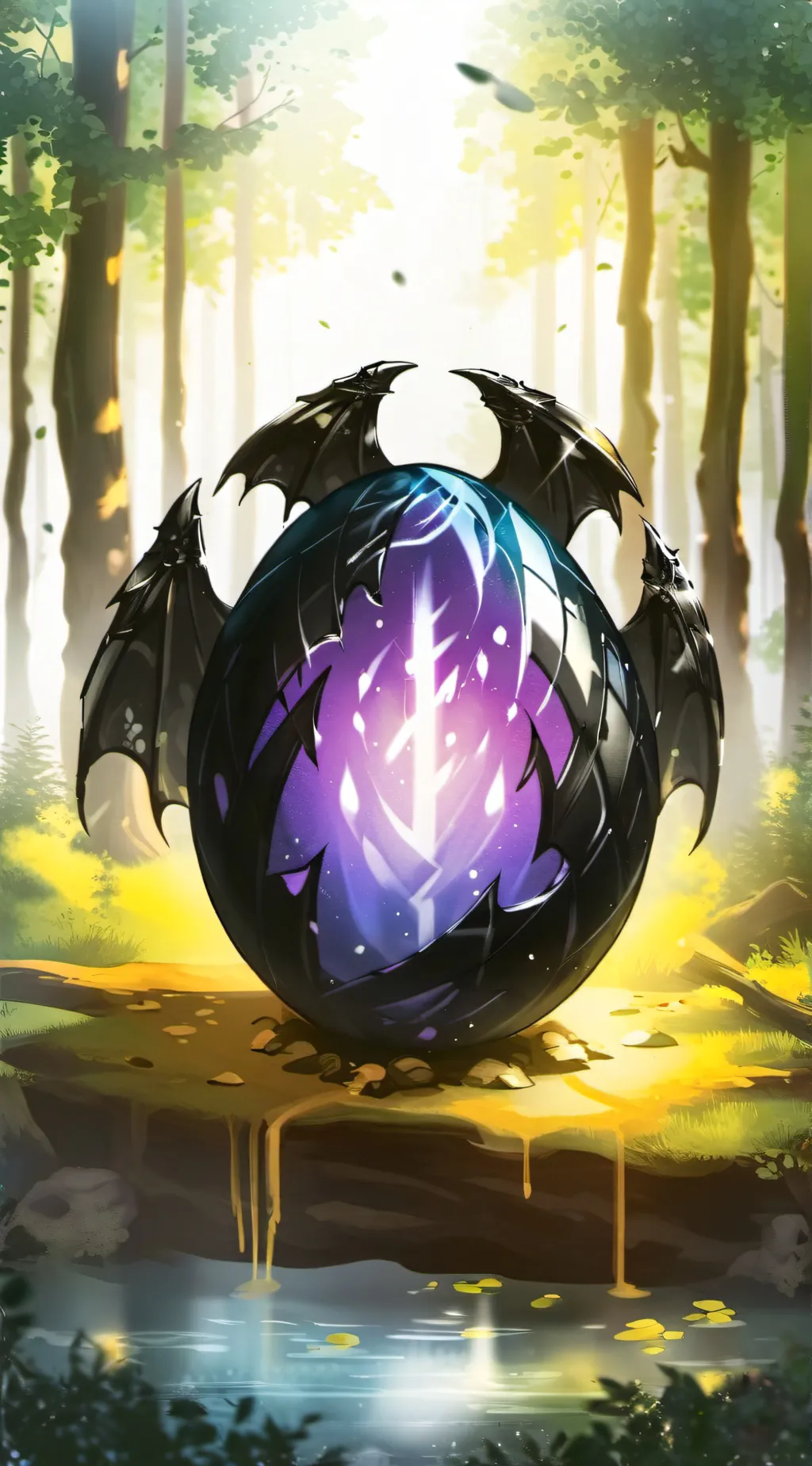 ai character: Dragon egg background
