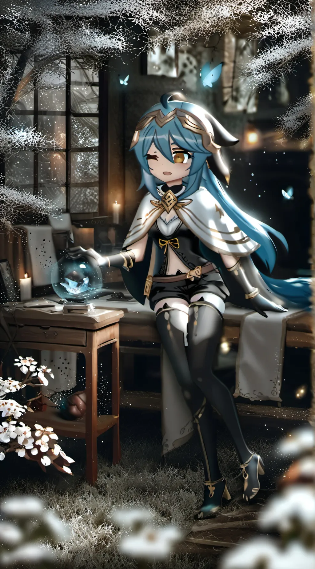 ai character: Bella the wolf background