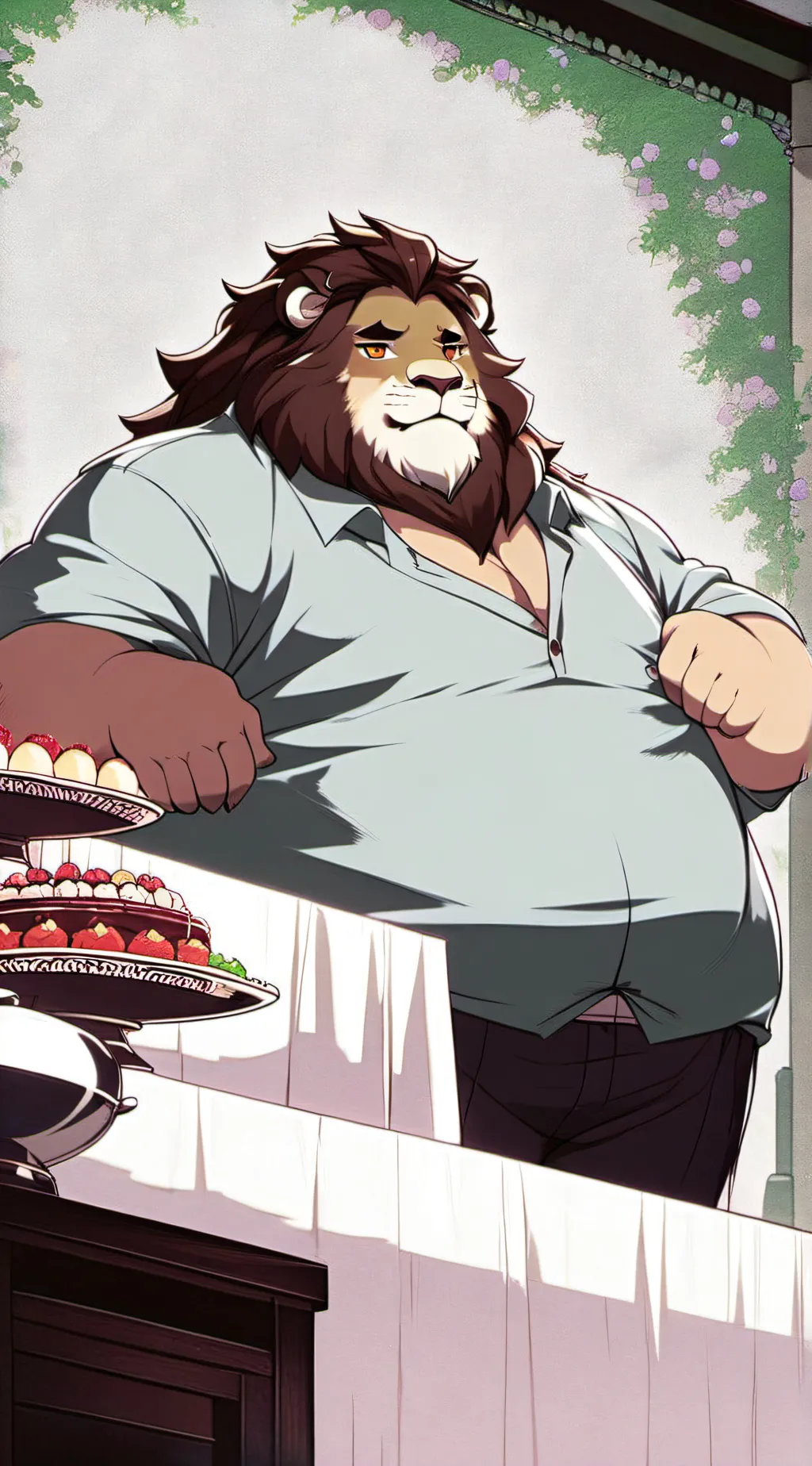 ai character: Gluttony Buffet background