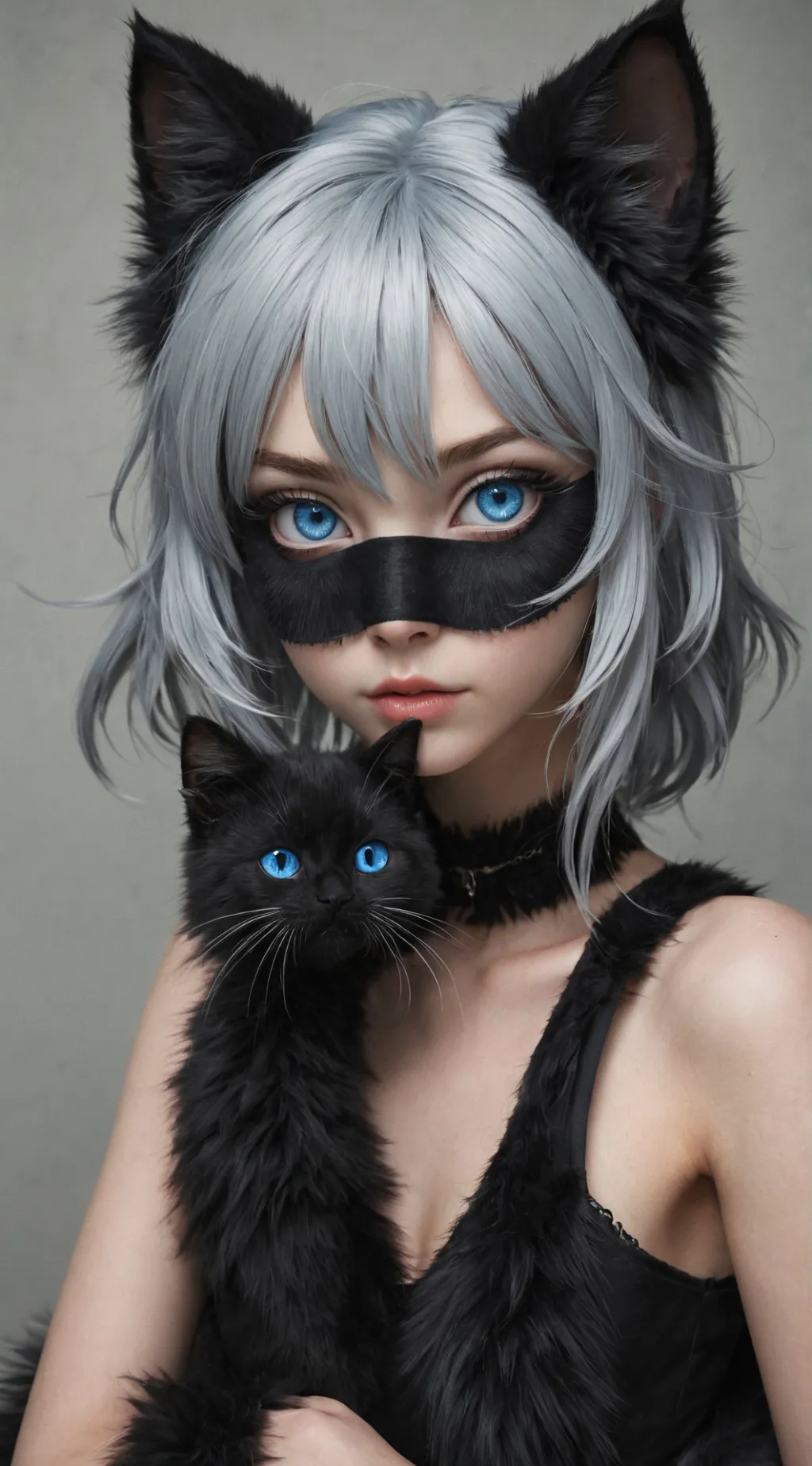 ai character: cat girl singer background