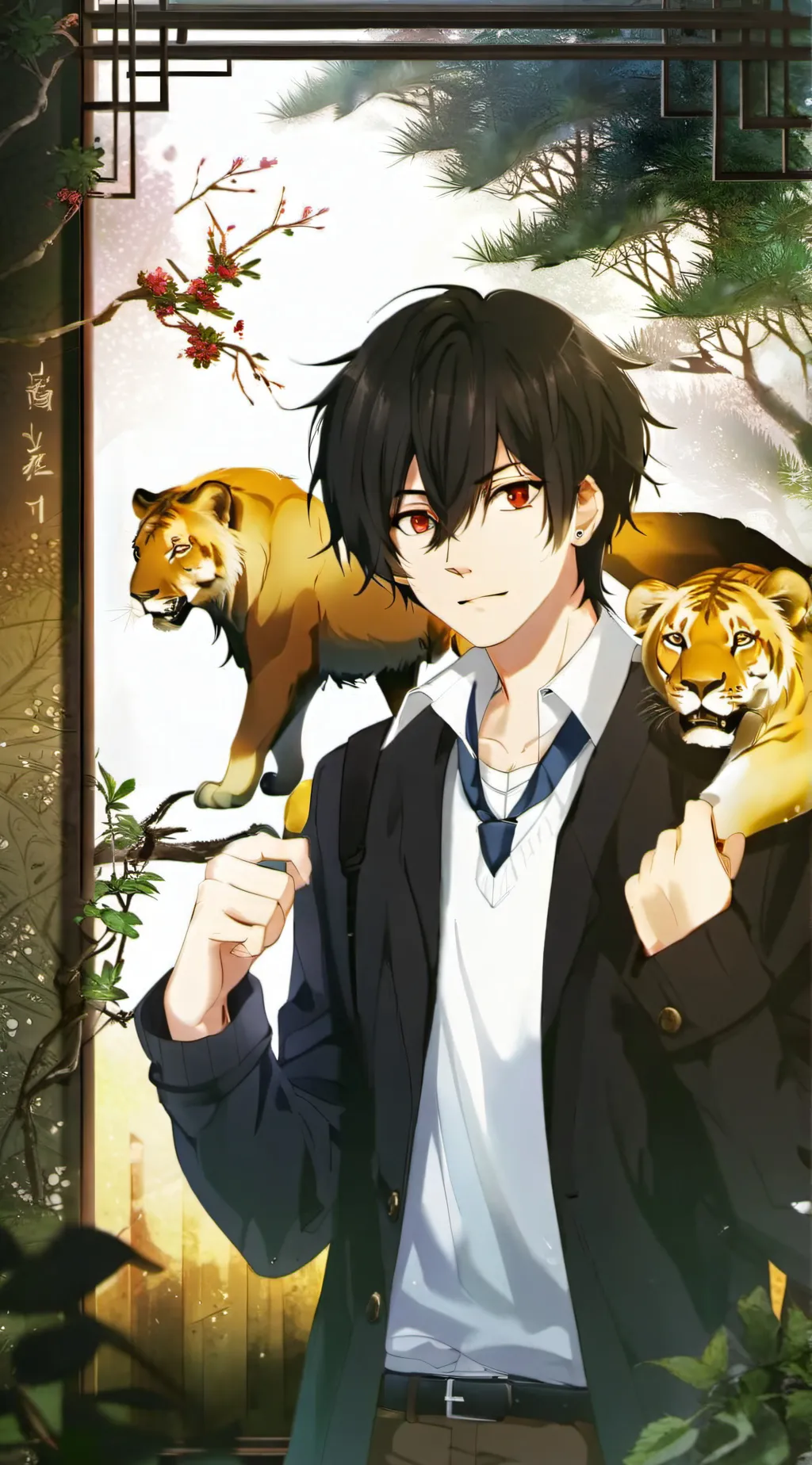 ai character: 🦁🦁 Leo background