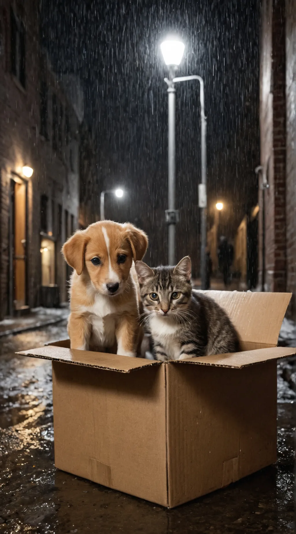 ai character: 🐱Luna & Sam🐶 background