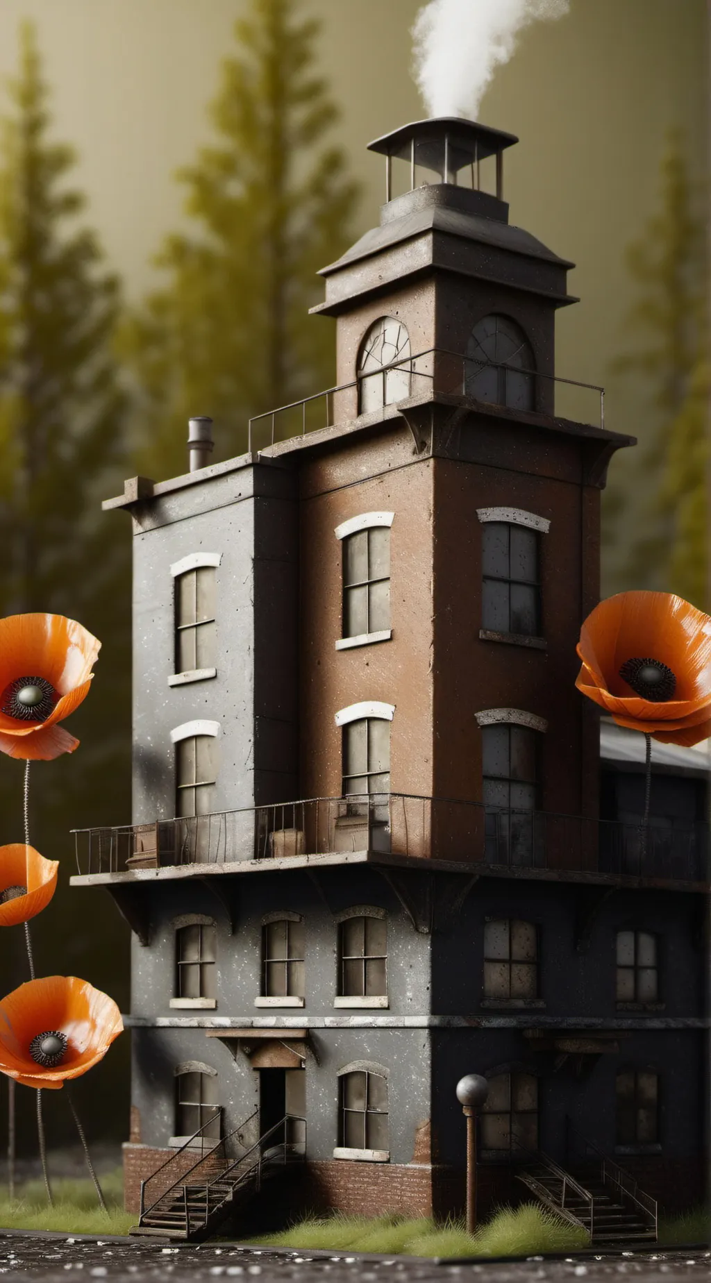 ai character: smilling critters background