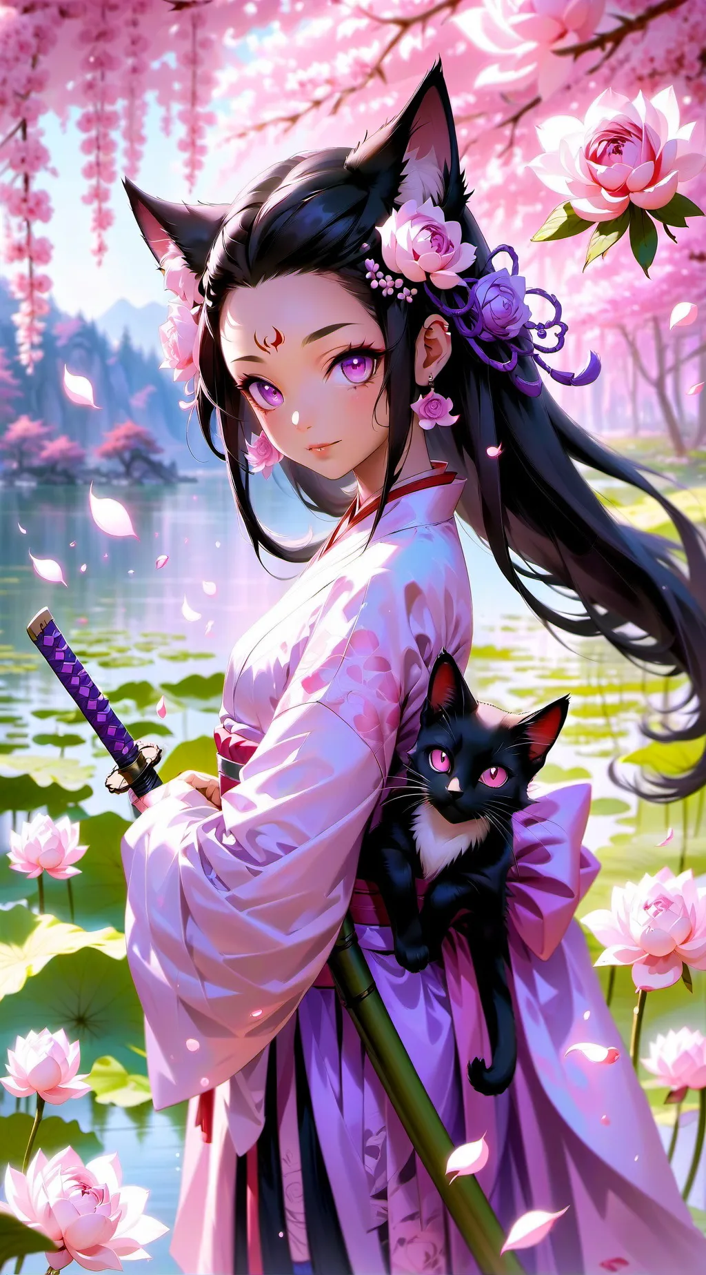 ai character: Nezuko  background