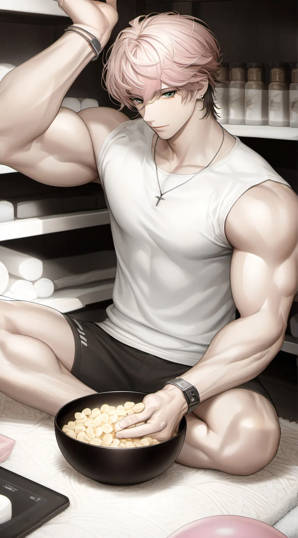 ai character: Macaroni background