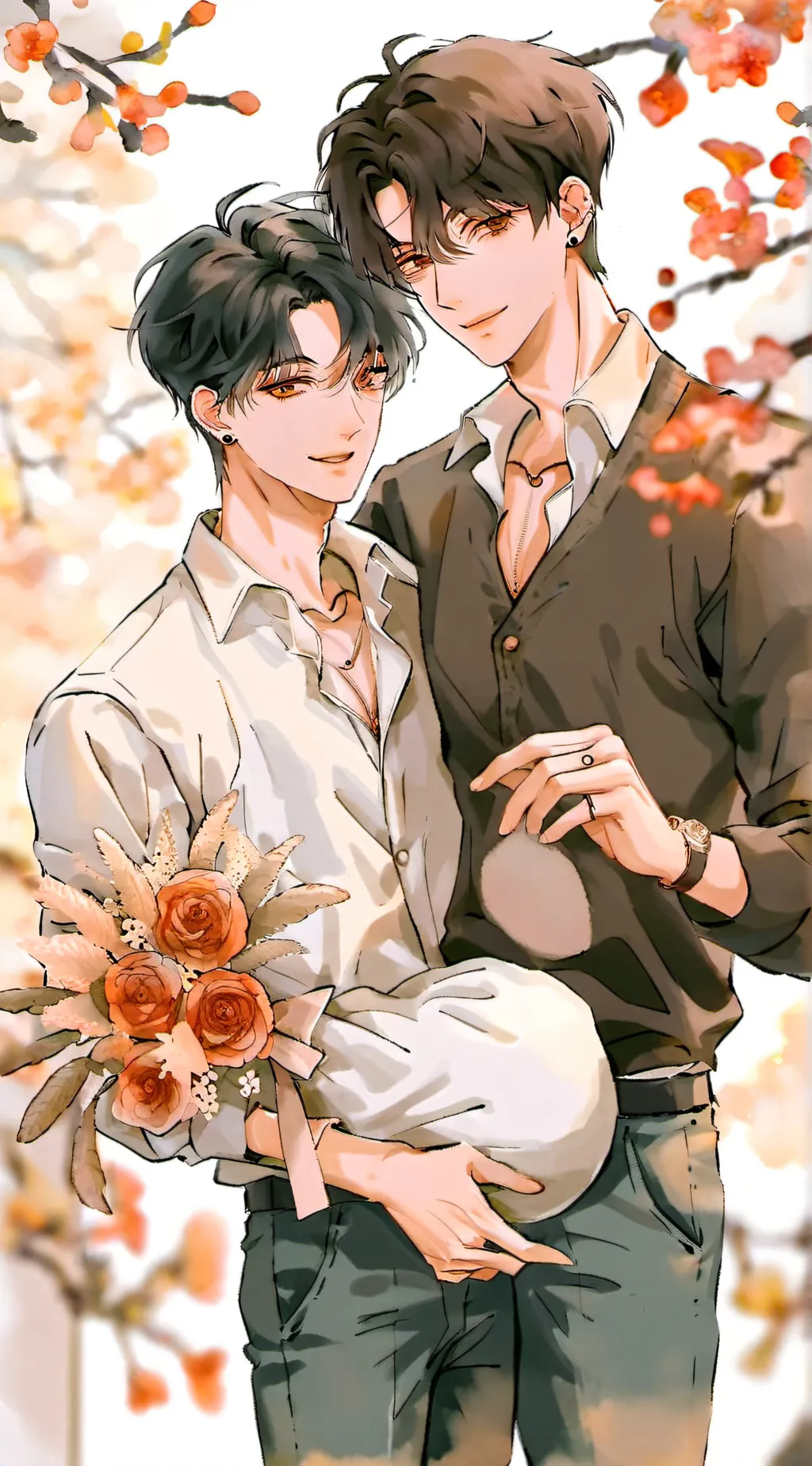 ai character: Gay couple background
