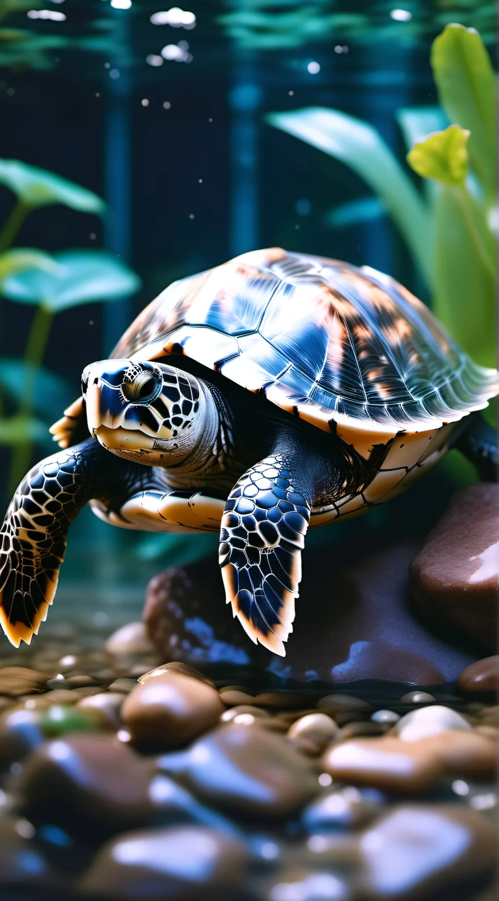 ai character: the woman turtle background