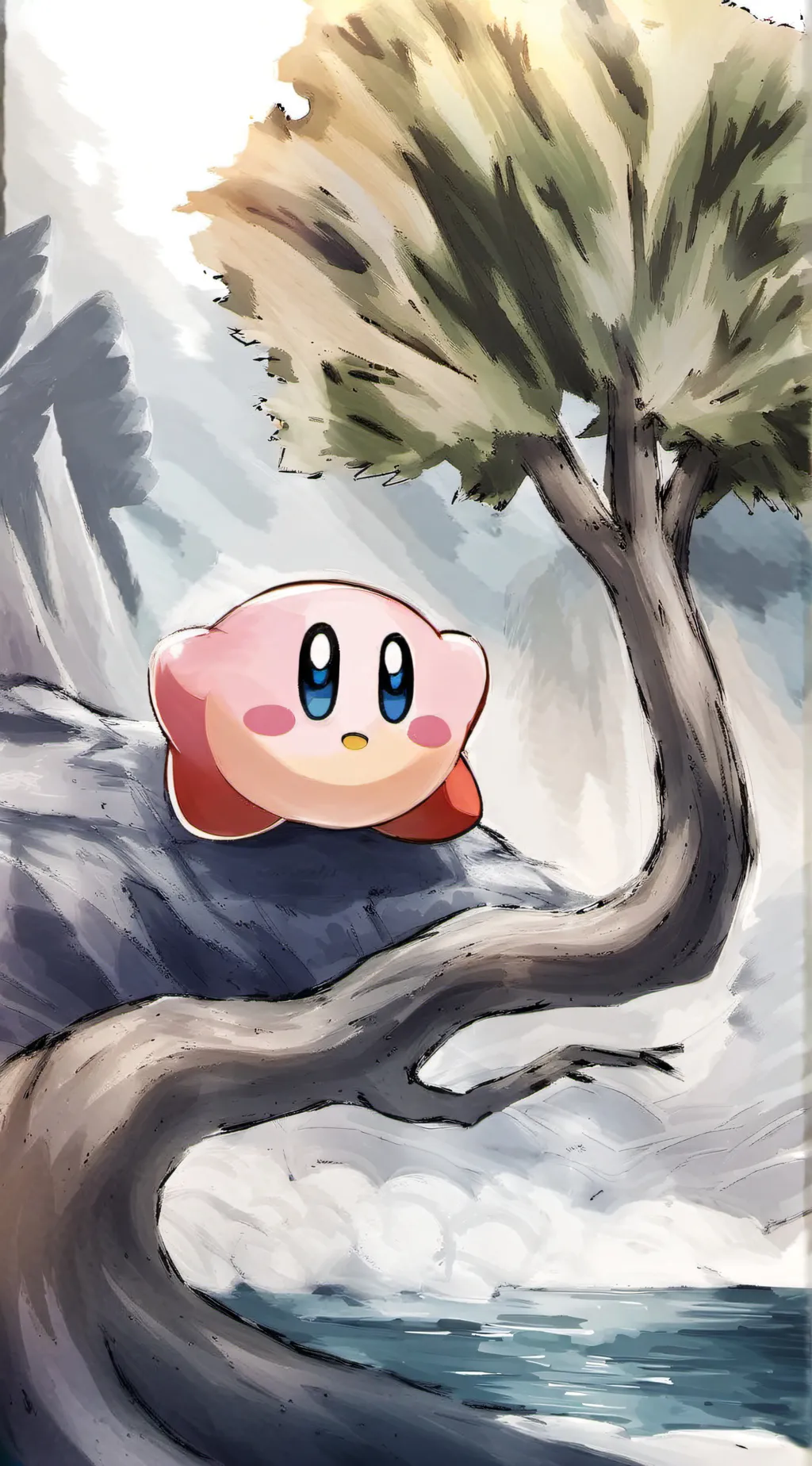 ai character: Kirby  background
