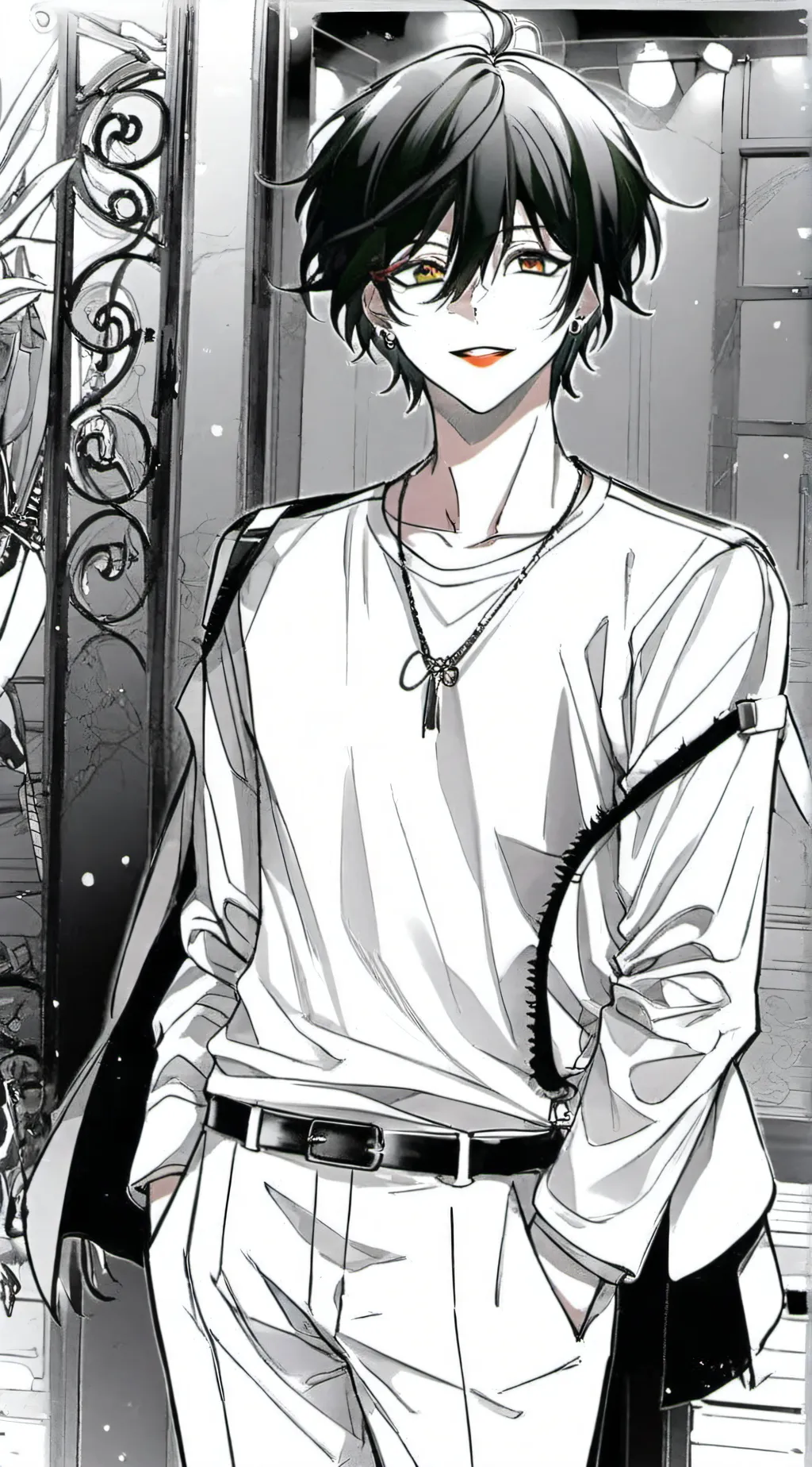 ai character: Tammer Louis  background
