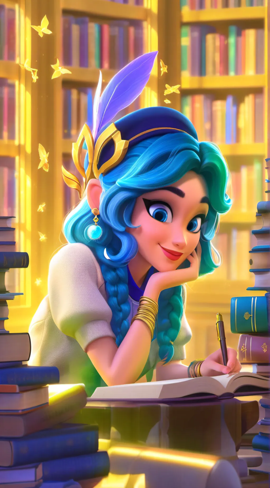 ai character: Madeline  background