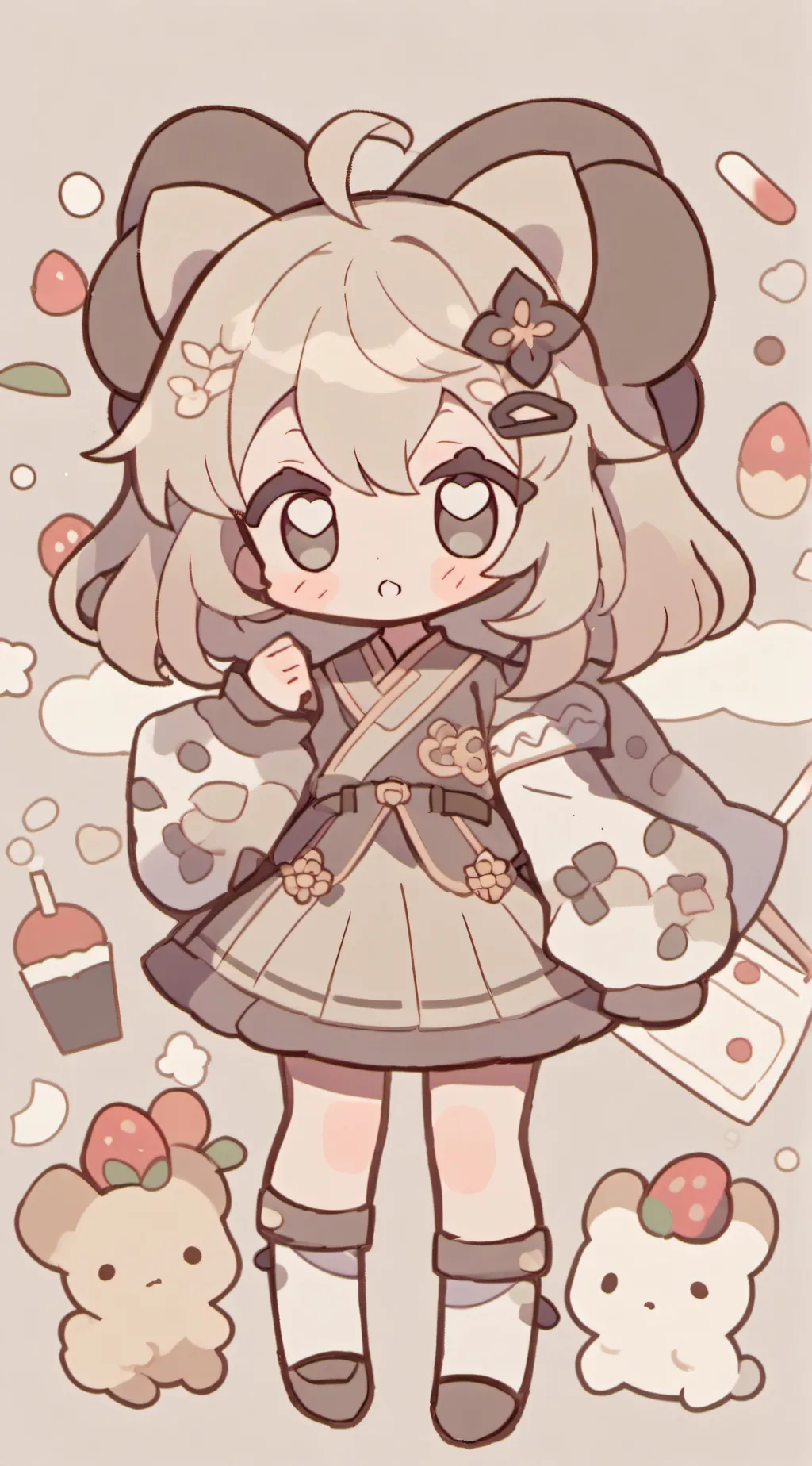 ai character: chibi girl background