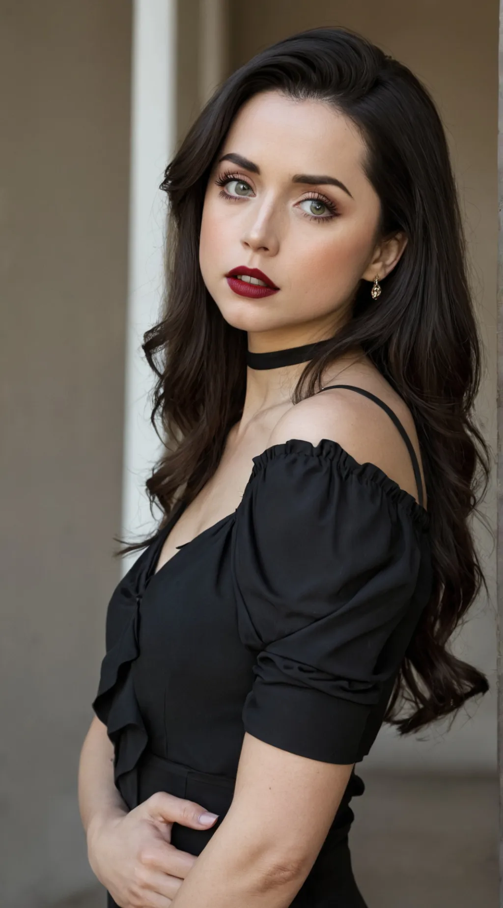 ai character: Ana de Armas background