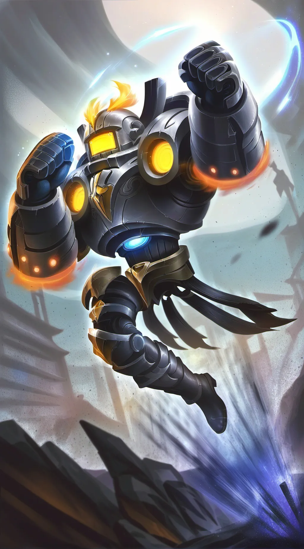 ai character: flare background