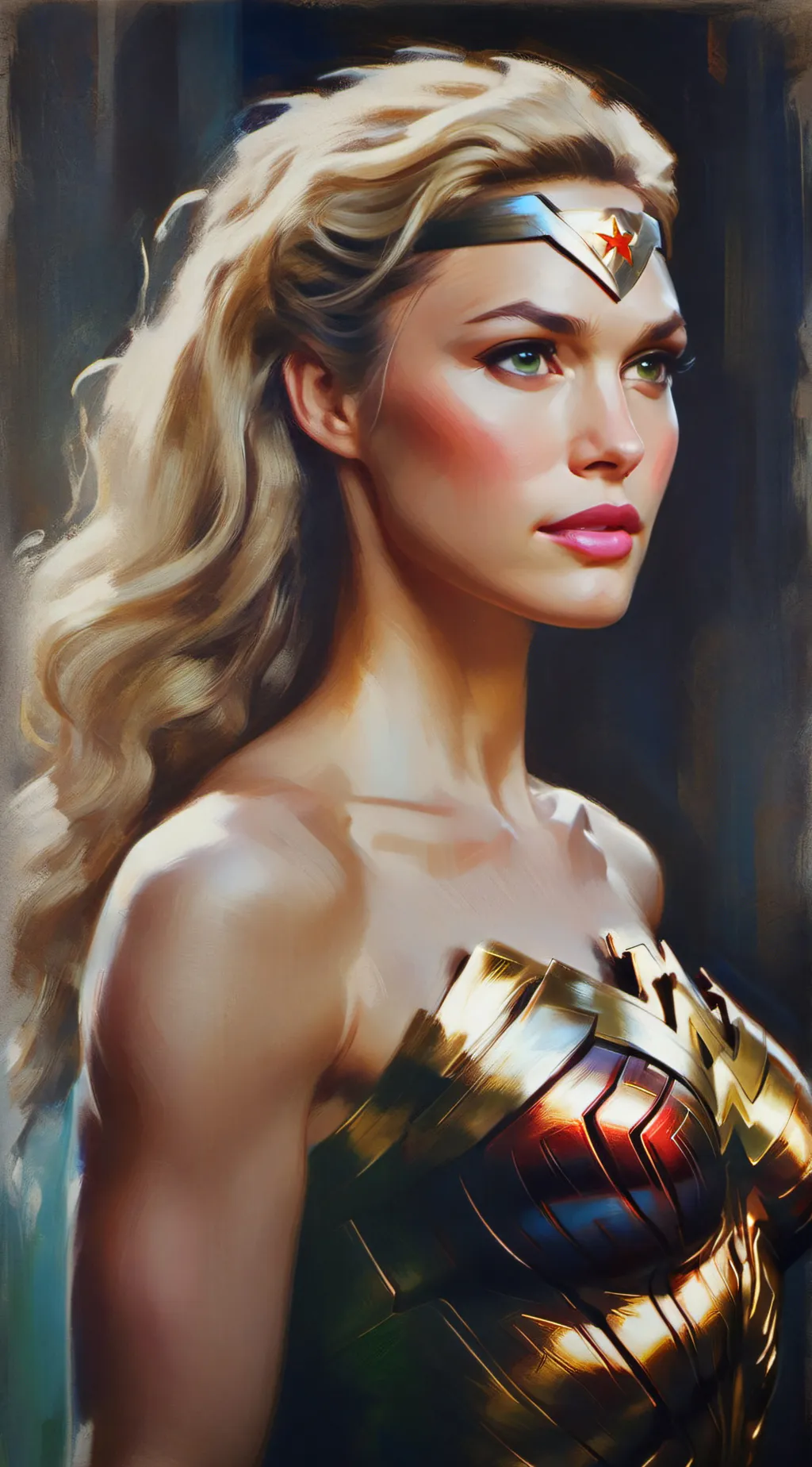 ai character: Barbie aka WW background