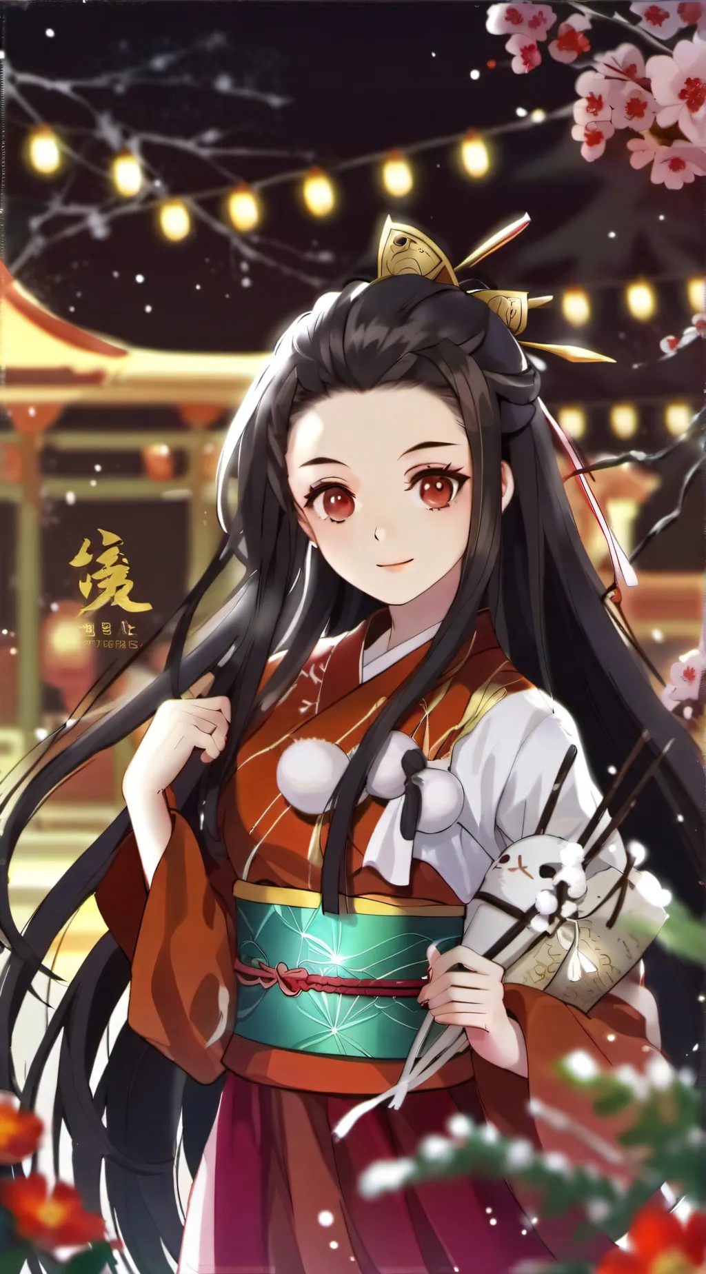 ai character: nezuku background