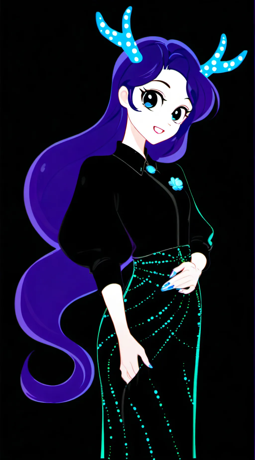 ai character: Rarity pregnant  background