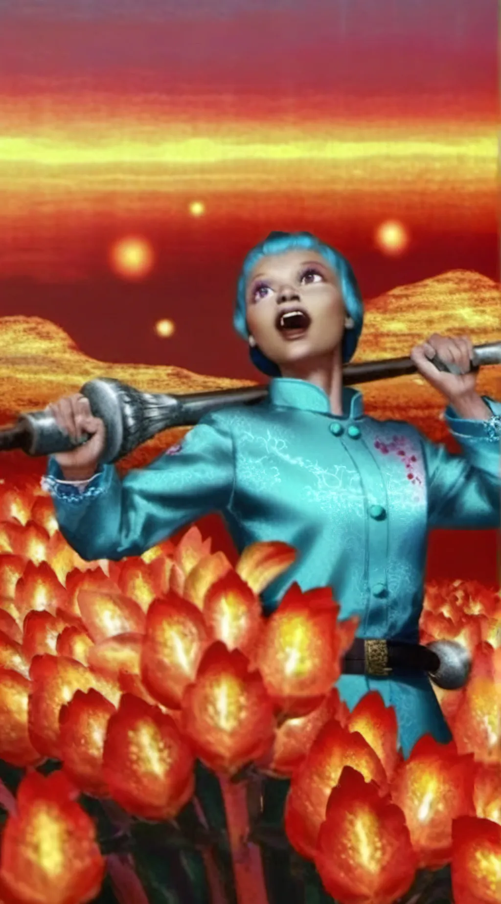 ai character: BAKA FIRE background