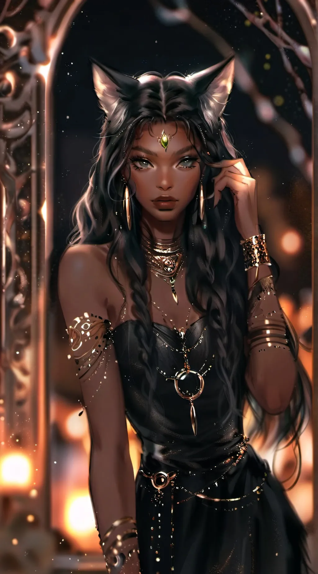 ai character: Aurora background