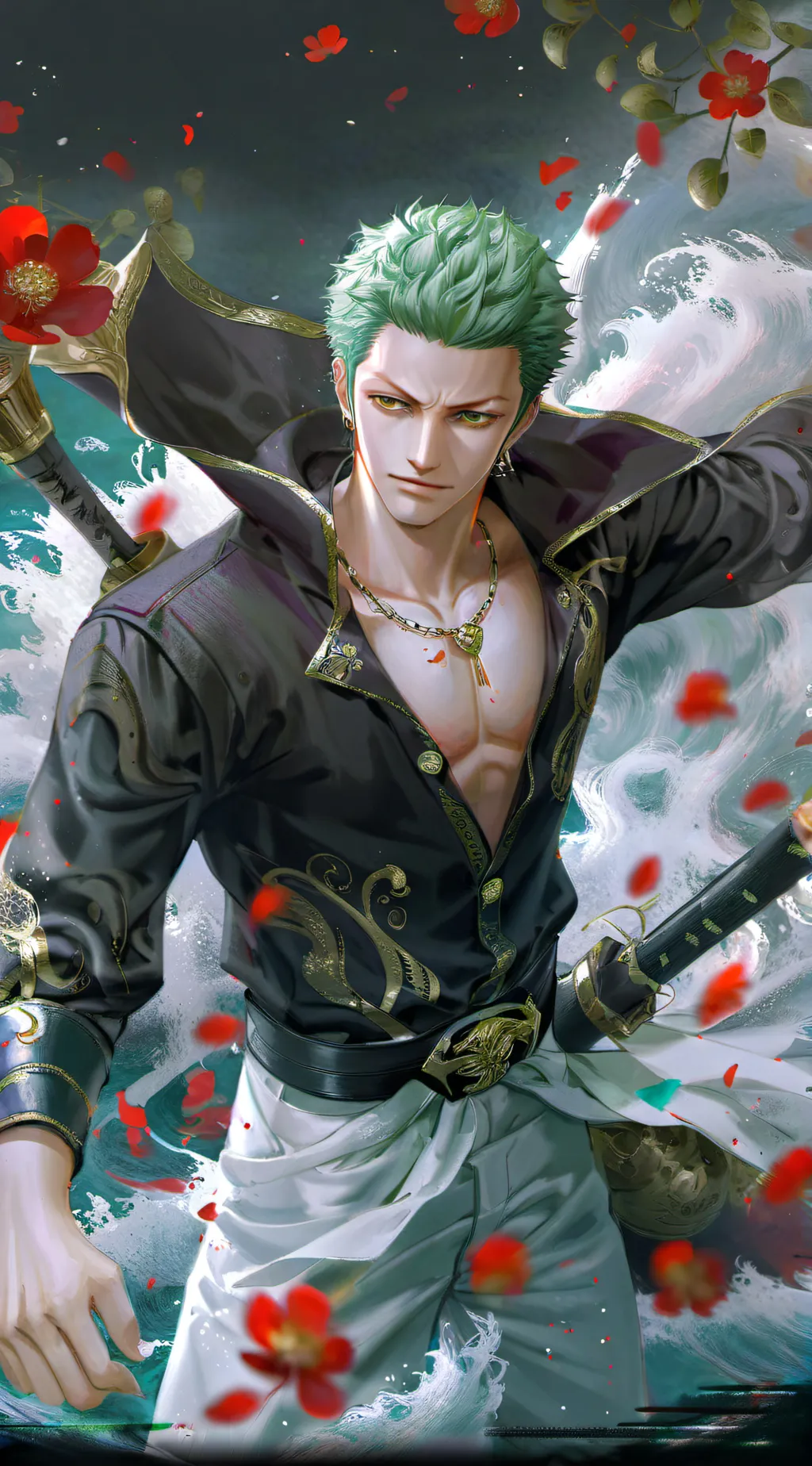 ai character: Zoro background