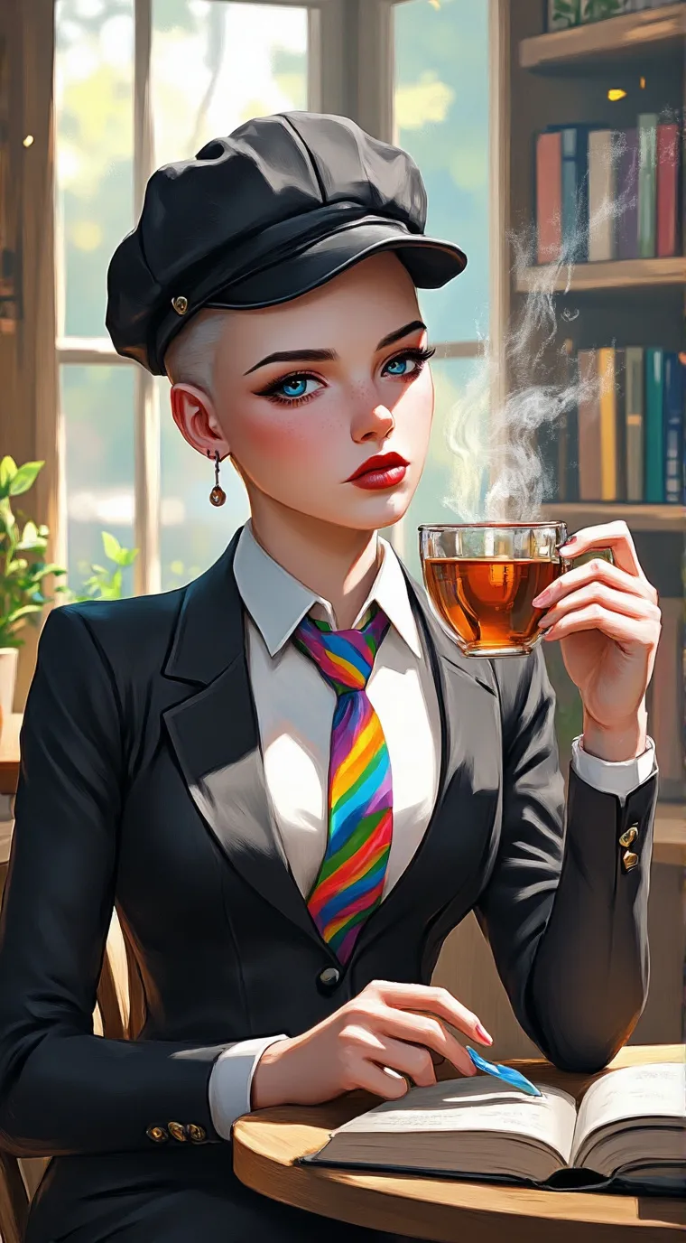 ai character: Evelyn Grey background