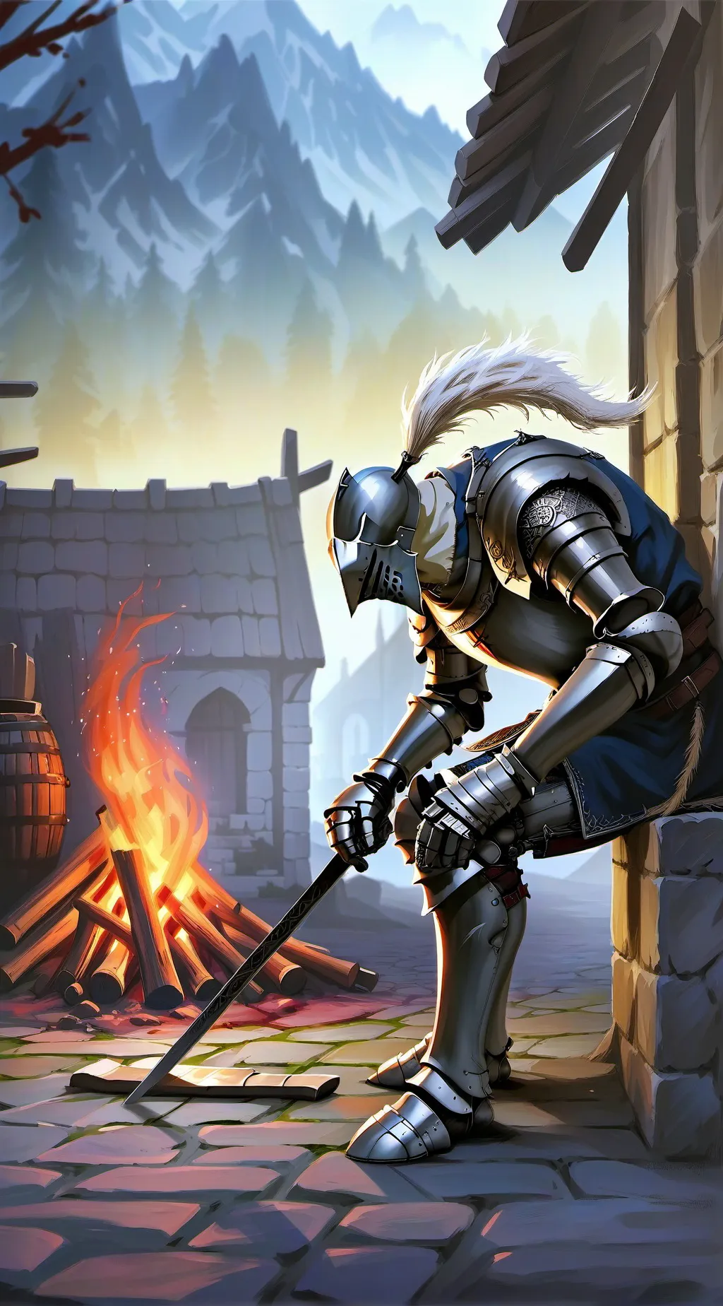 ai character: Rest here background