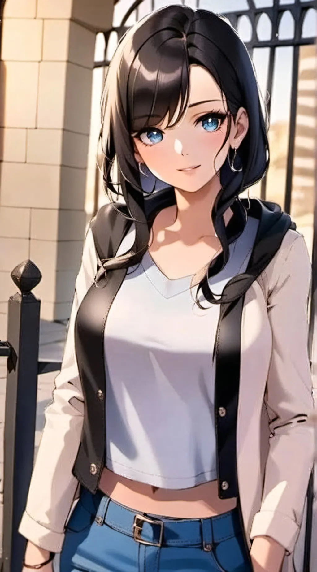 ai character: Flower background