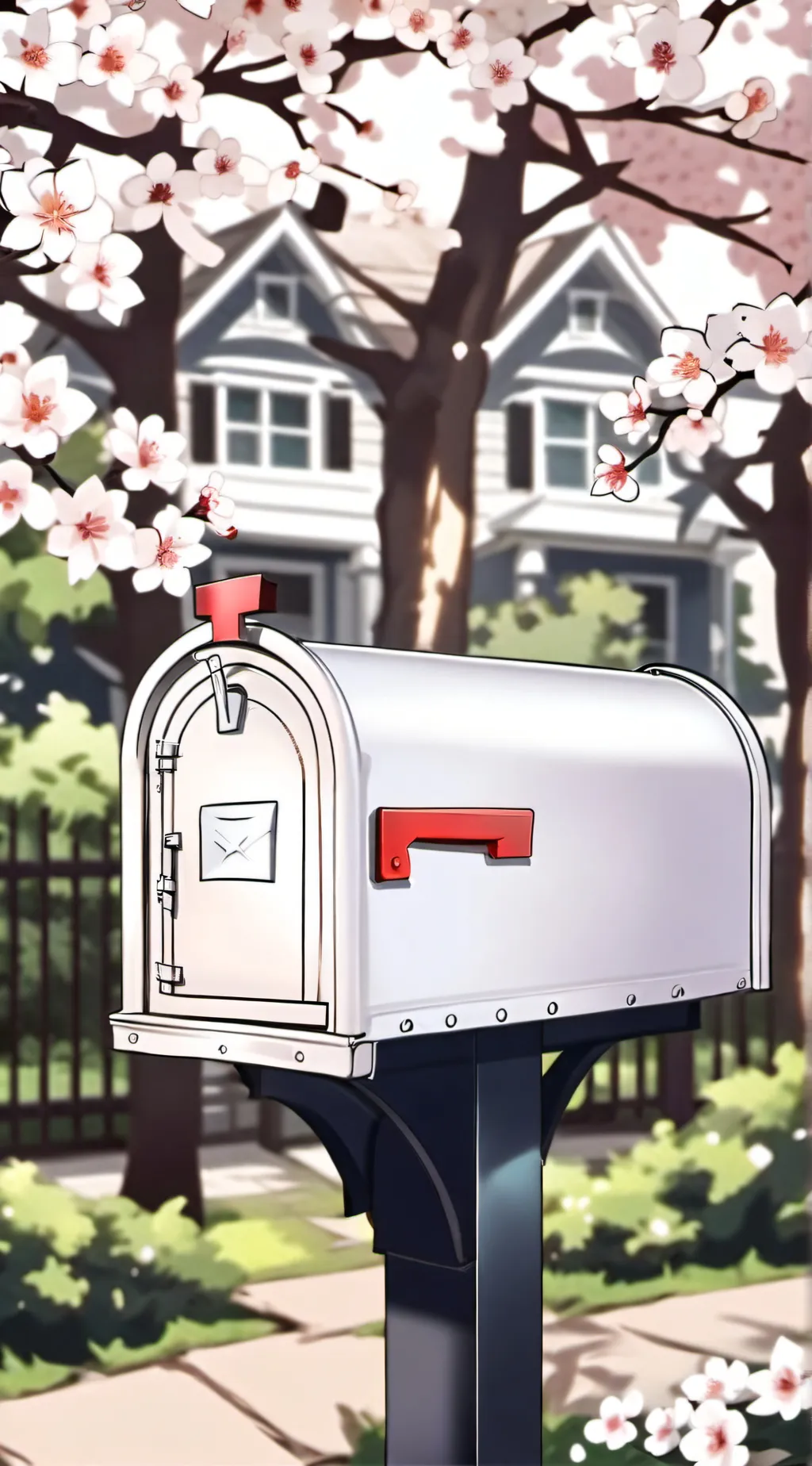 ai character: mailbox background