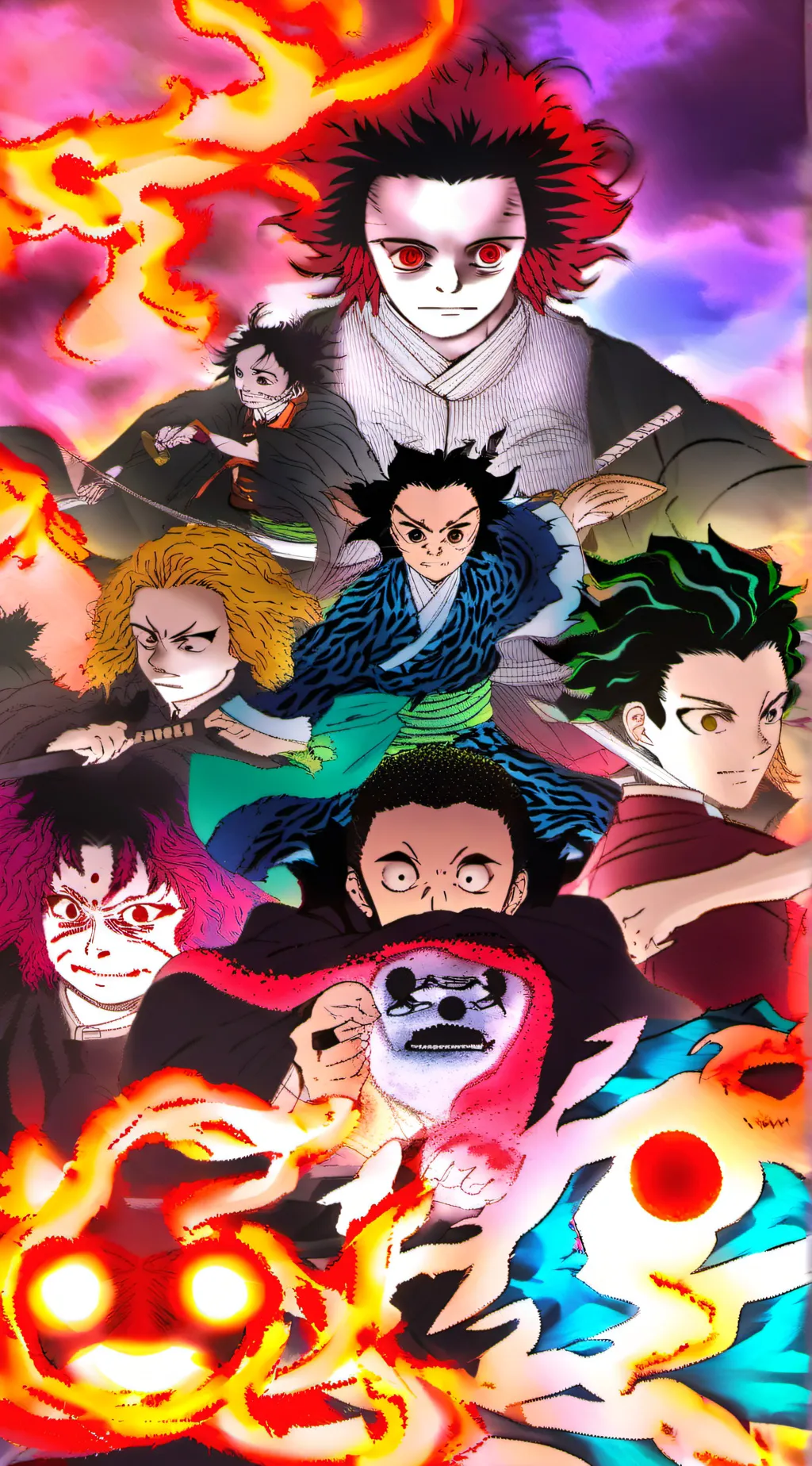 ai character: Kimetsu no yaiba  background