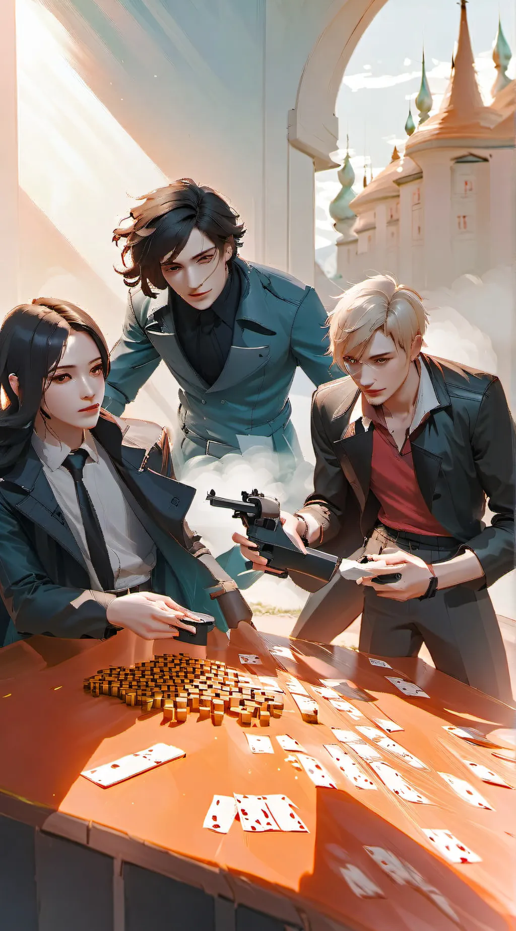 ai character: Russian roulette background