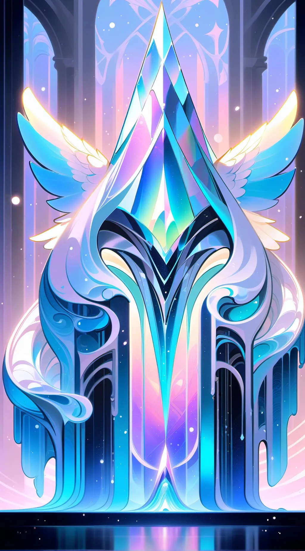 ai character: The crystalline background