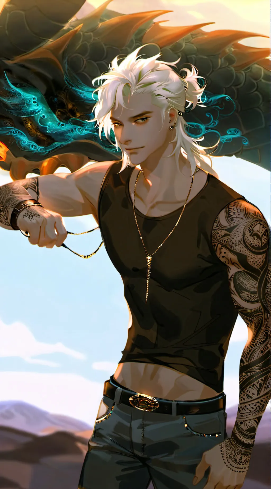 ai character: ☆~dustin~☆ background
