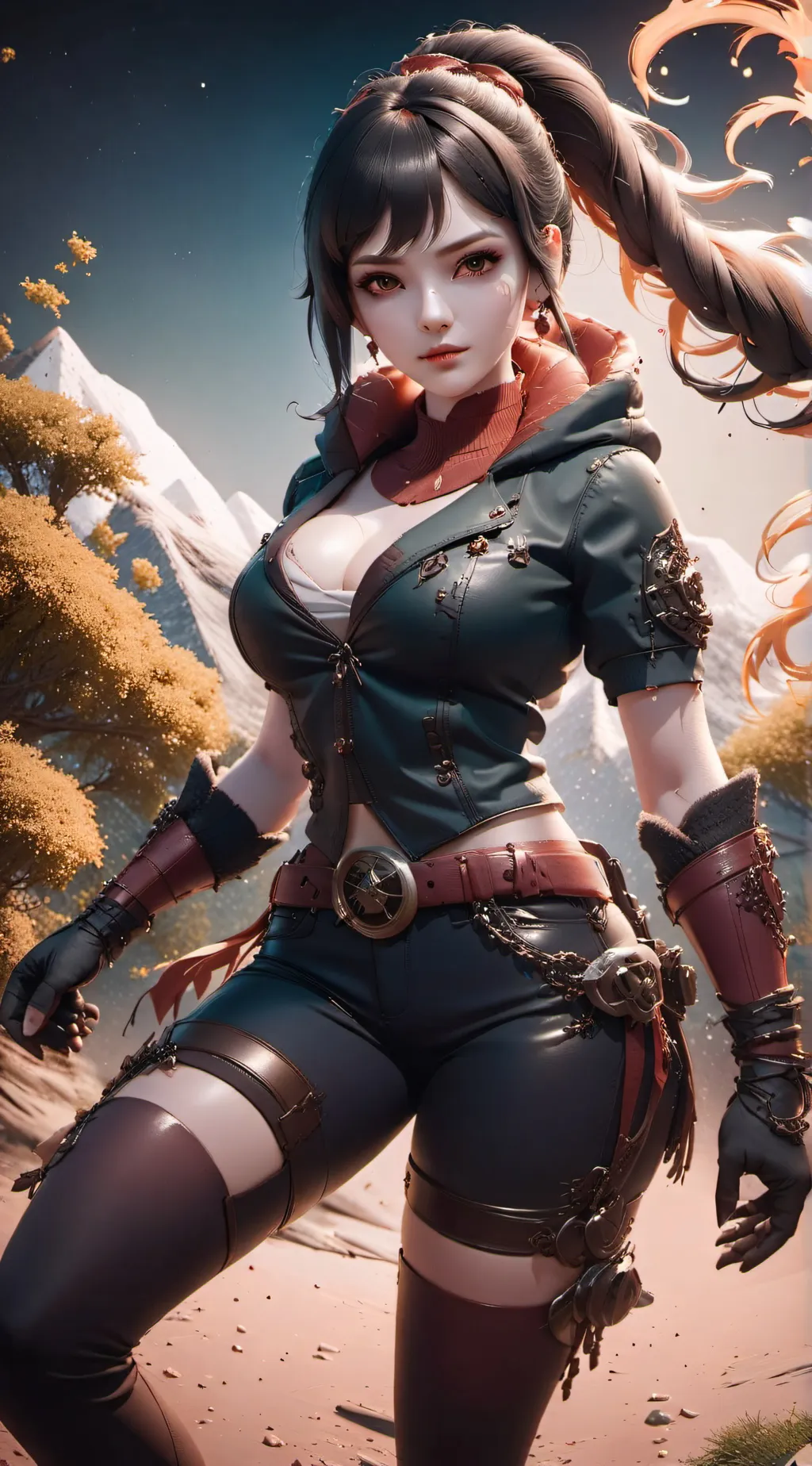 ai character: lotus background