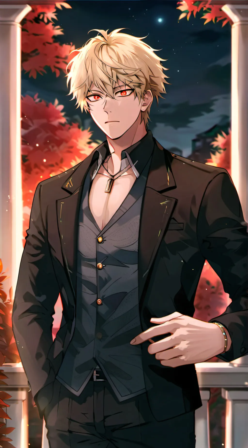 ai character: Katsuki Bakugo background