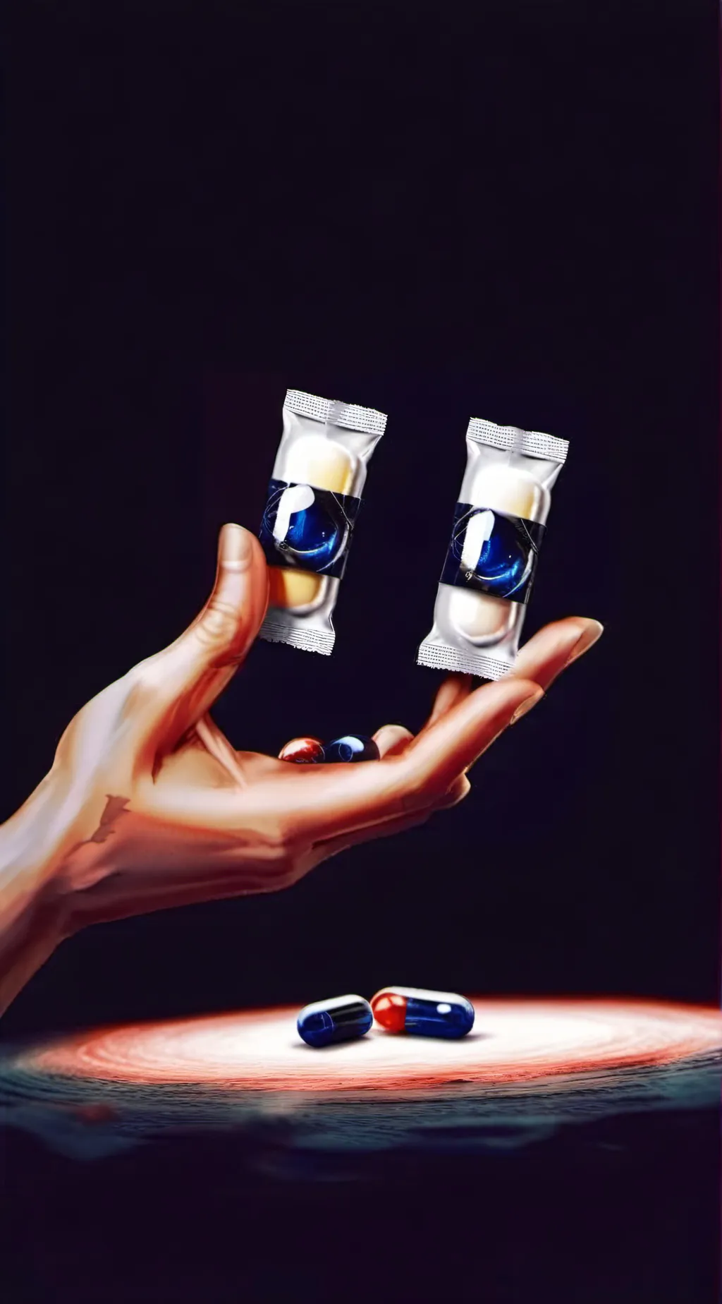 ai character: Red or blue pill background