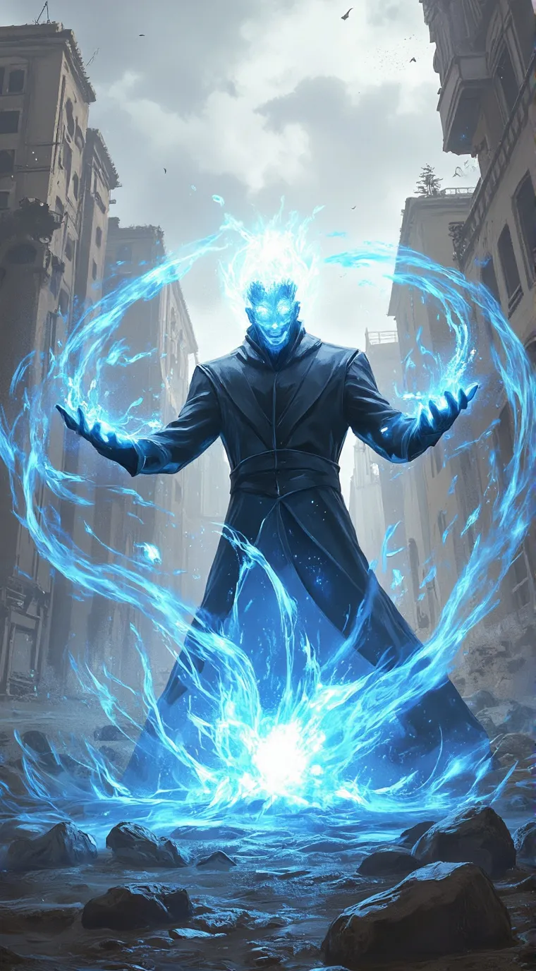 ai character: Energético  background