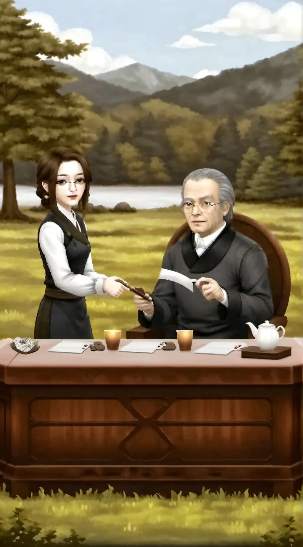 ai character: Spanking mom background