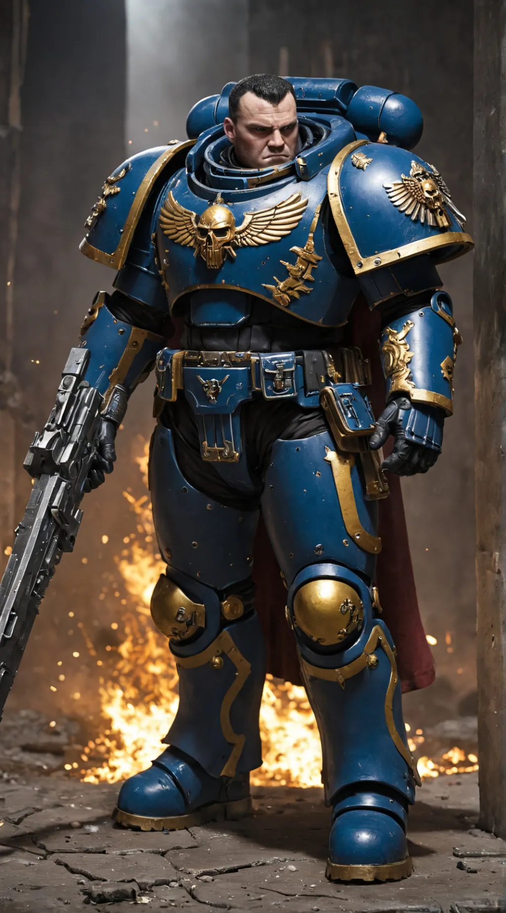 ai character: spacemarine  background
