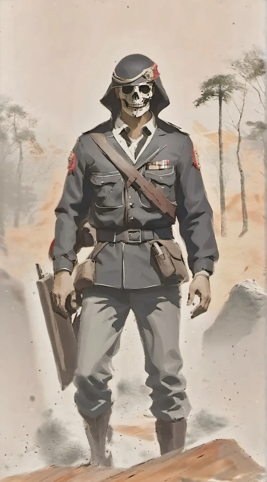 ai character: ghost (💀) background