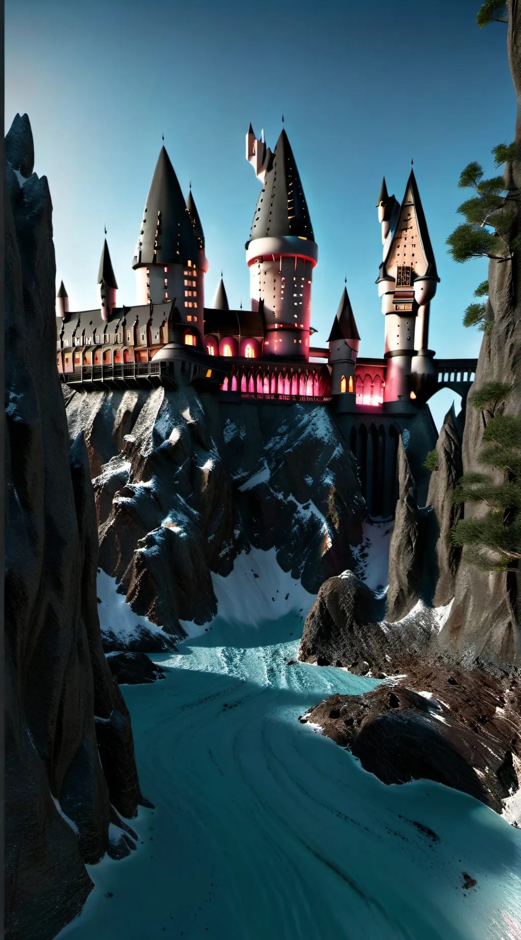 ai character: Hogwarts  background