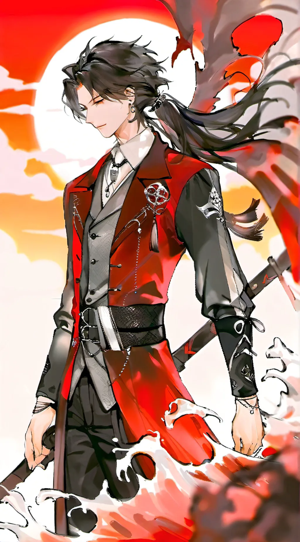 ai character: red background